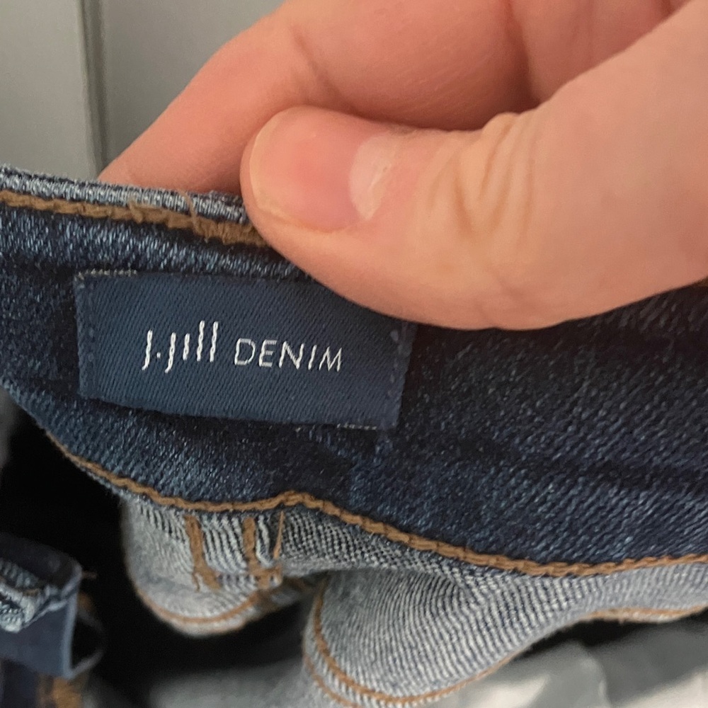 “J. Jill Denim Weekender Straight Leg Size 10 - Picture 5 of 7